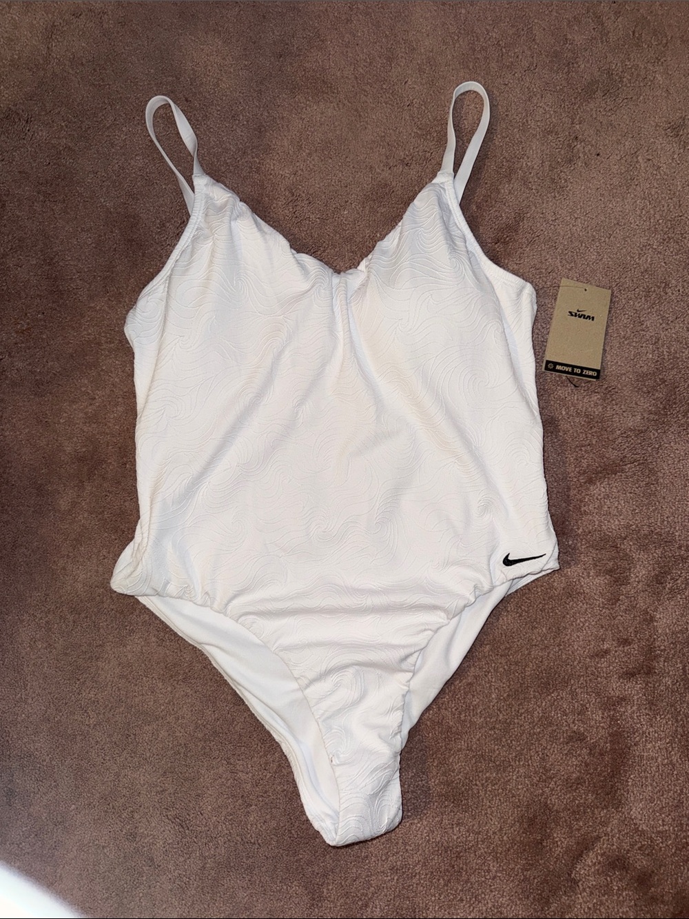 Nike White Scoop One-Piece Swimsuit NEW Women’s XL